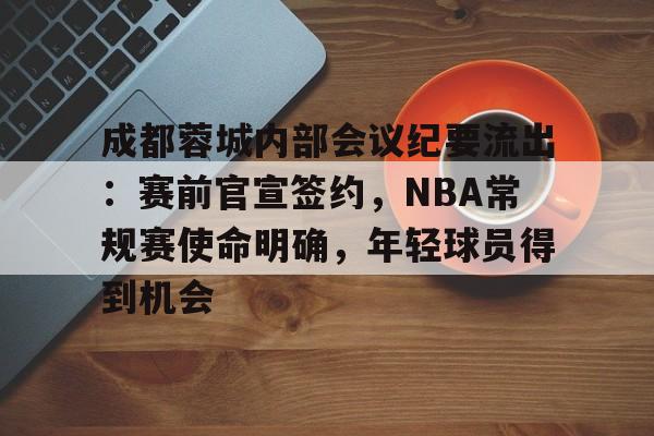 成都蓉城内部会议纪要流出：赛前官宣签约，NBA常规赛使命明确，年轻球员得到机会的简单介绍-kaiyun